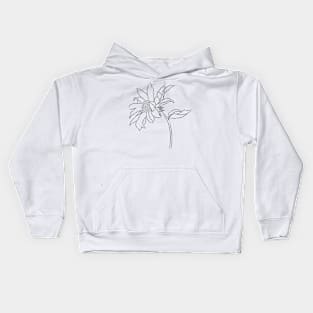 Refined Pen Drawing: Sunflower Apparel Kids Hoodie